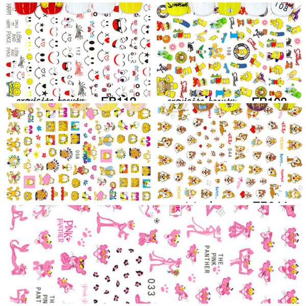 Nail Art Stickers - Self Adhesive Animated Characters