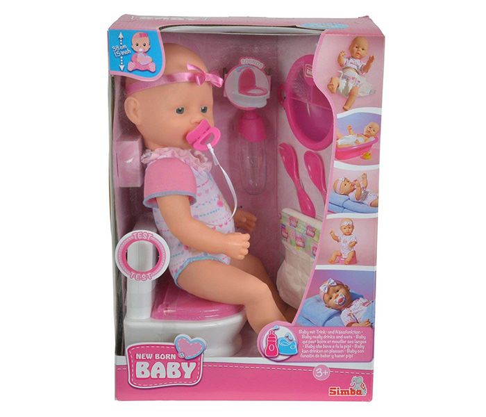 New Born Baby - Baby Doll (38cm) with Flushing Potty