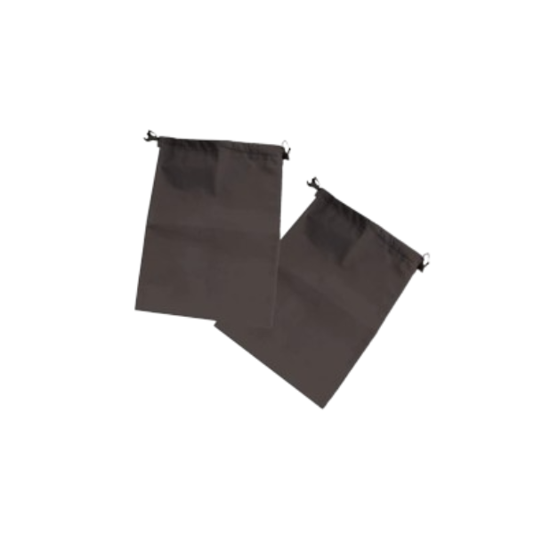 Dark Grey Drawstring Shoe Bags for Travel and Storage - Set of 5