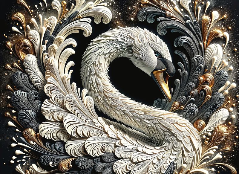 Canvas Wall Art Home Decor - Beautiful Swan
