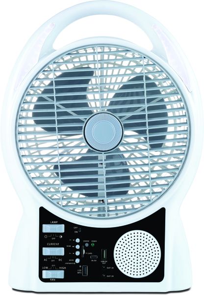 Ultratec Typhoon Multimedia Ac/Dc 2-Speed Fan W/Built-In Led Emerg Light
