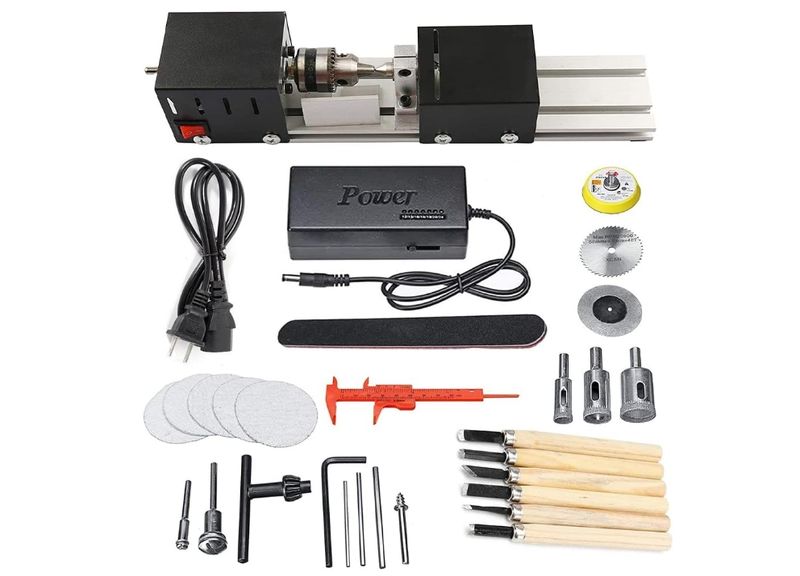 Mini Lathe Machine Tool DIY Woodworking Wood lathe Milling machine