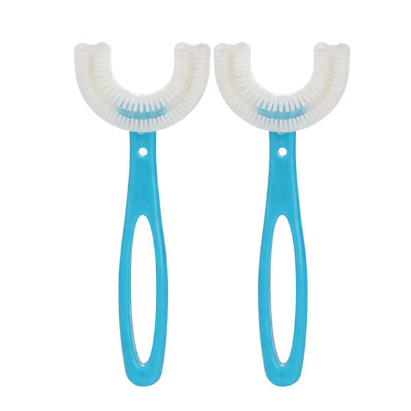 2 Pack - U-Shaped Silicone Teeth &amp; Gum Cleaning Brush For Ages 6-12 Years