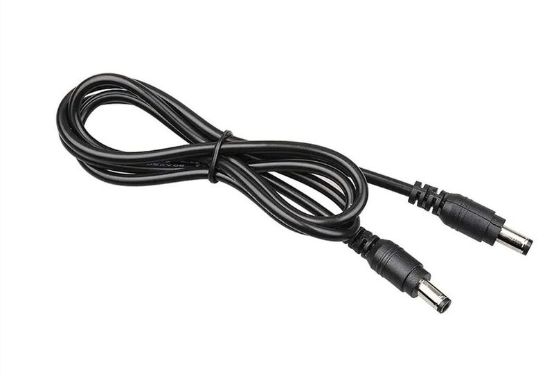 12V Male to Male DC 5.5mm / 2.1mm Power Extender Cable - 2M