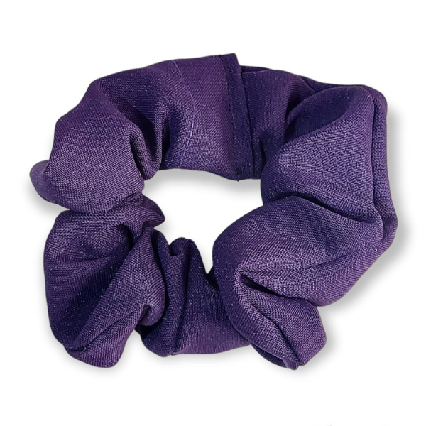 M&amp;N Hair Scrunchie - Dark Purple - Cotton