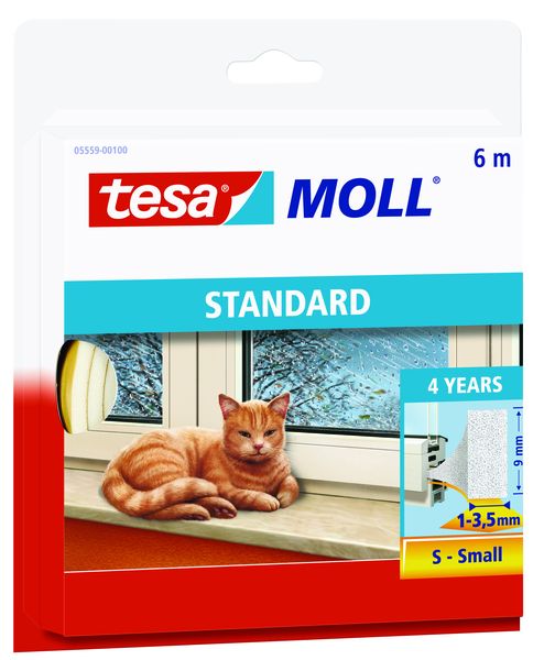 TESAMOLL I-Profile STANDARD Window/Door Insulation Tape 6m x 9mm White