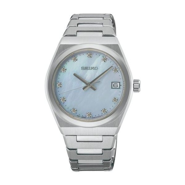 Seiko Ladies' -Blue Mother of Pearl Dial - Diamonds - SUR603P1