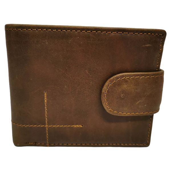 Men's Genuine Leather Bifold Wallet for 7 Cards + SD memory card holder