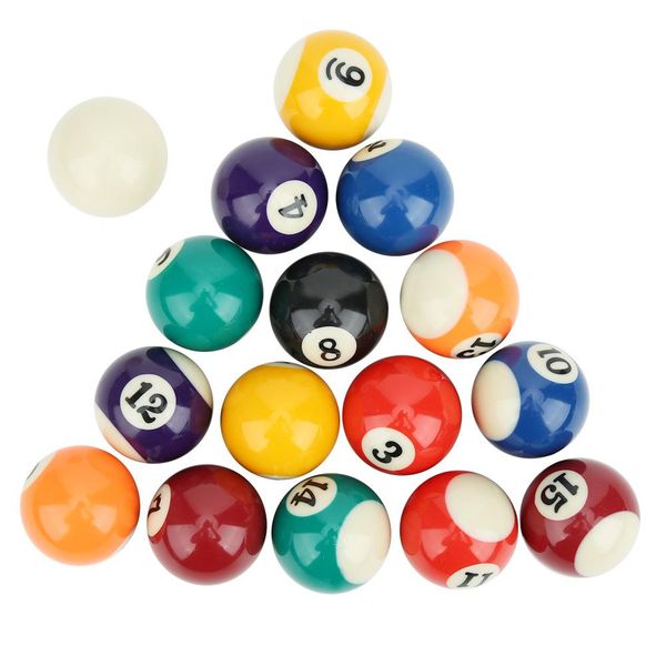 16 Piece 38mm Eco-Friendly Resin Children Billiard Ball Set for Mini Pool