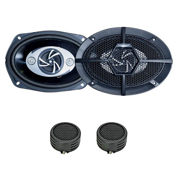 Powerbass PSK6986 - 6x9" 600 Watts Coaxial Speakers &amp; Evo Tweeters