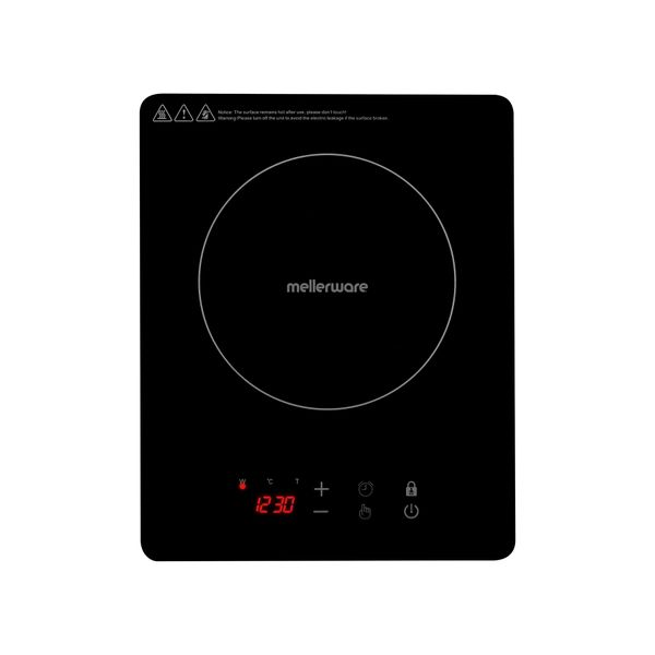 Mellerware Induction Cooker Single Glass Black 1800W "Capri