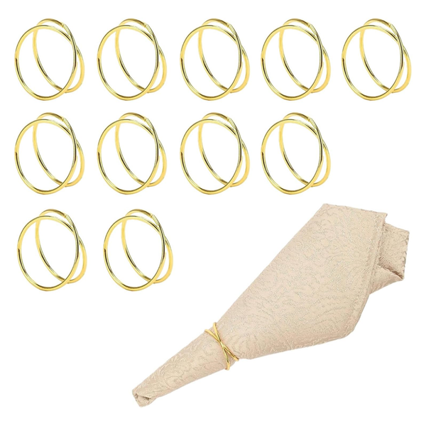 Napkin Rings - Spiral Circular Design - 4.5cm - 12 Piece