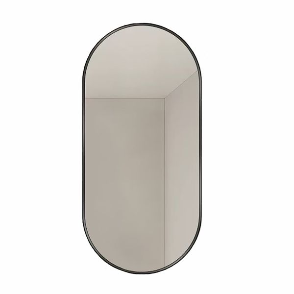 Modern Oval Wall Mirror Aluminium Frame Bathroom Bedroom Mirror 60x90cm