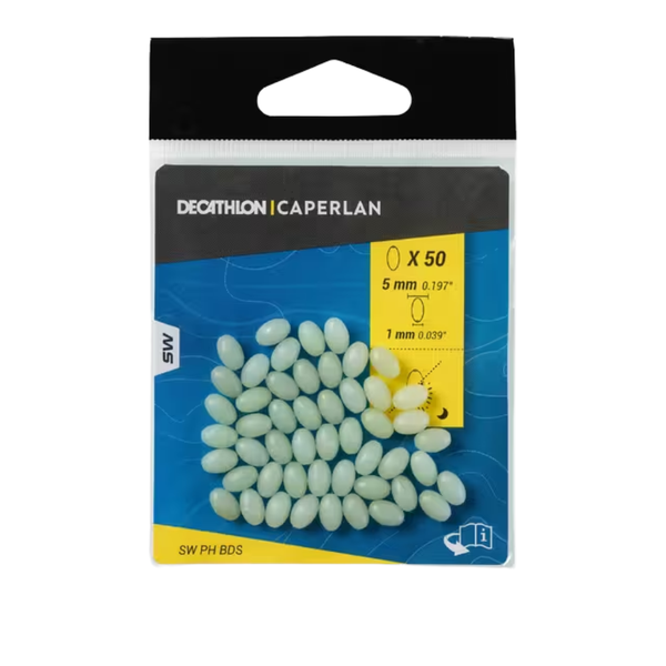 Caperlan Fishing Surfcasting Hard Bead 5 mm - Phosphorescent