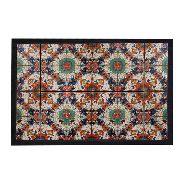 Hypnotic Flower Tiles Door Mat (1)
