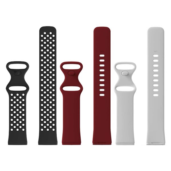 3 PACK Silicone Strap Compatible With Fitbit Versa 3/Versa 4/Sense/Sense 2