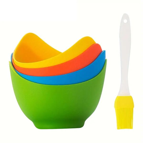 4 Pack Egg Poacher BPA Free Silicone Egg Poachers Egg Cups for Air Fryer