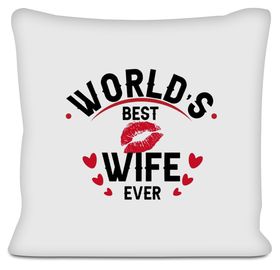 World's Best Wife Birthday Anniversary For Her Gift Pillow Scatter