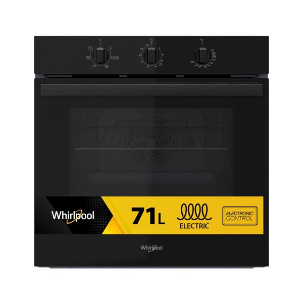 Whirlpool 71L Built-In 60cm Oven- Black - OMR35HR0B