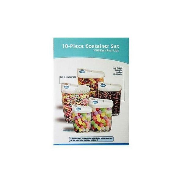 Airtight Plastic Food Storage Containers with Flip-Top Lids