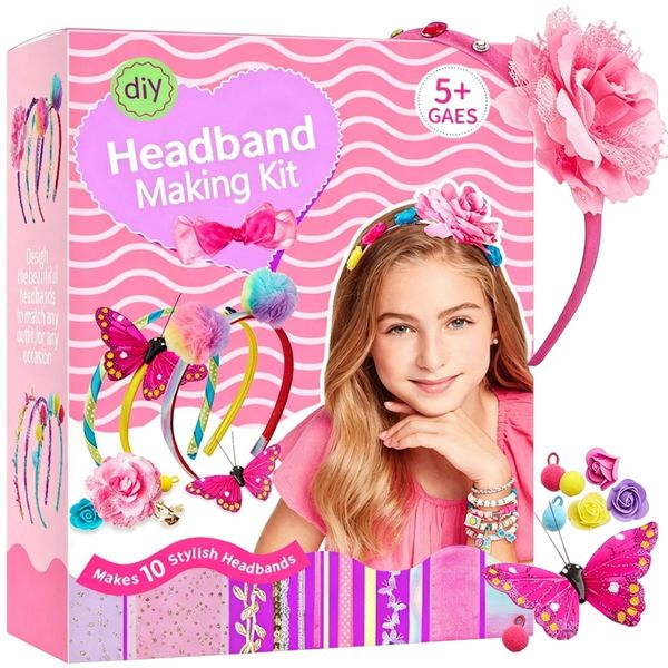 10 PCS DIY Girls Headbands, Assorted Colors &amp; Styles