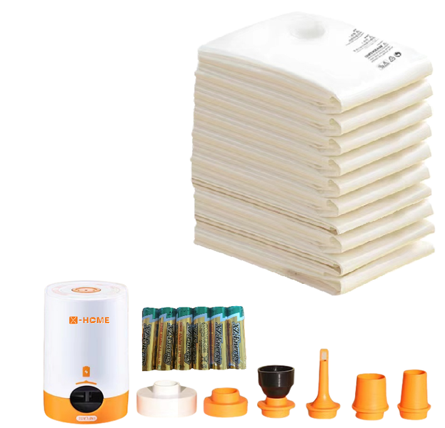 X-HOME Vacuum Bags Medium to Jumbo 11 Piece Variety Pack with Electric Pump