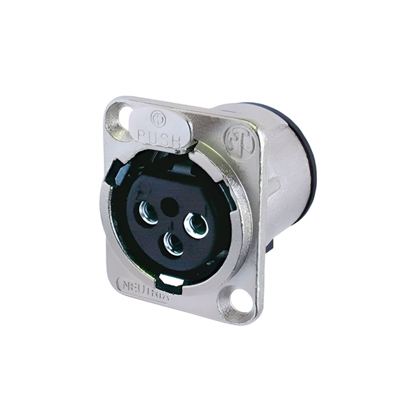 Neutrik NC3FD-V 3-Pin Female XLR Vertical PCB Mount Chassis Connector