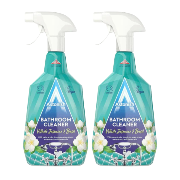 Astonish | Bathroom Cleaner | White Jasmine &amp; Basil |750ml | 2-pack