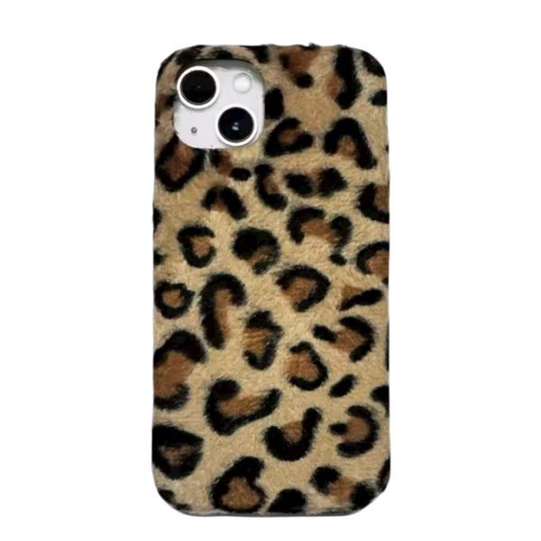 Stylish Fluffy Animal Print Case/Cover Compatible with iPhone 14 Pro Max