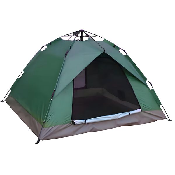 4 Person Camping Tent with Double Doors Automatic Pop Up Outdoor Tent