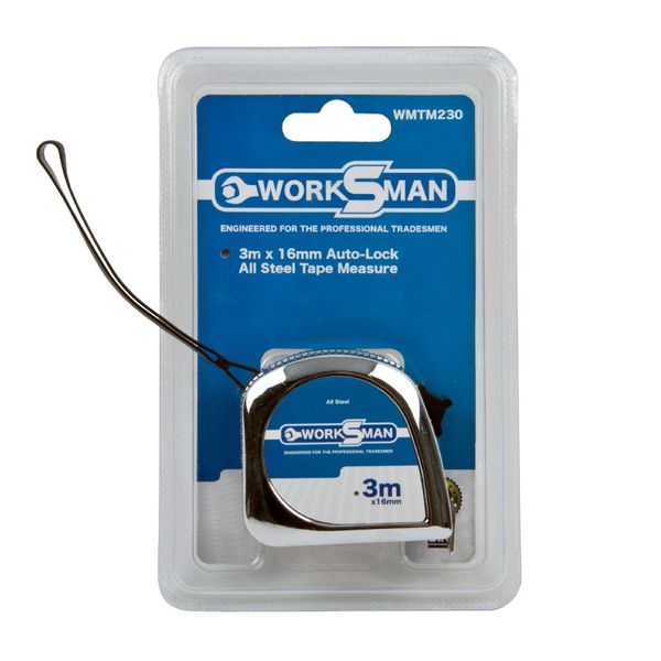 Bulk Pack x 8 Worksman All Steel Tape Measure 3M