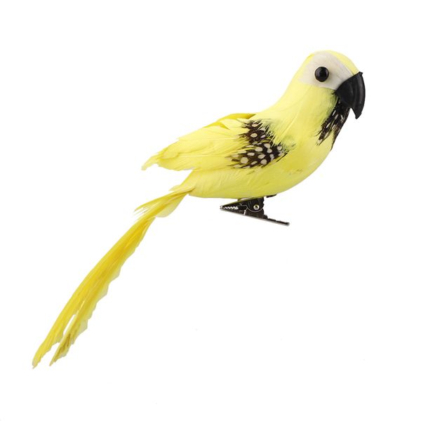 Clip On Red Feather Parrot Decor image
