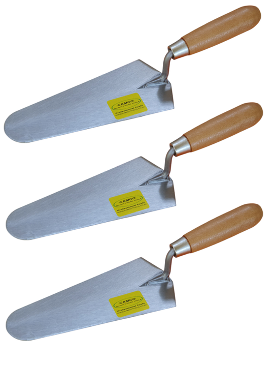 Camco (Pack of 3) Gauging Trowel (Wood Handle) - 200mm