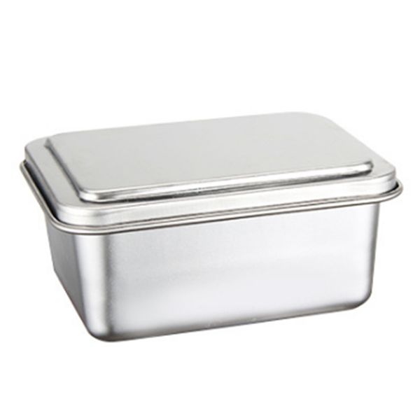 Stainless Steel Fresh-Keeping Box with Lid Food Storage Box, B