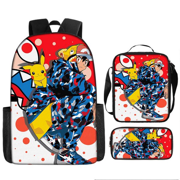 3-Piece Kids School Set - Backpack + Lunch Box + Pencil Case SpongeBob