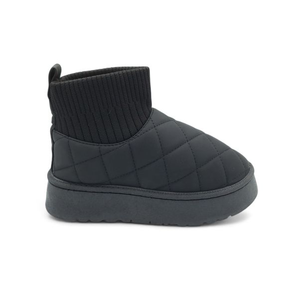 TTP Women's Platform Fur Lined Boots with Elasticated Pull On Opening XBG6