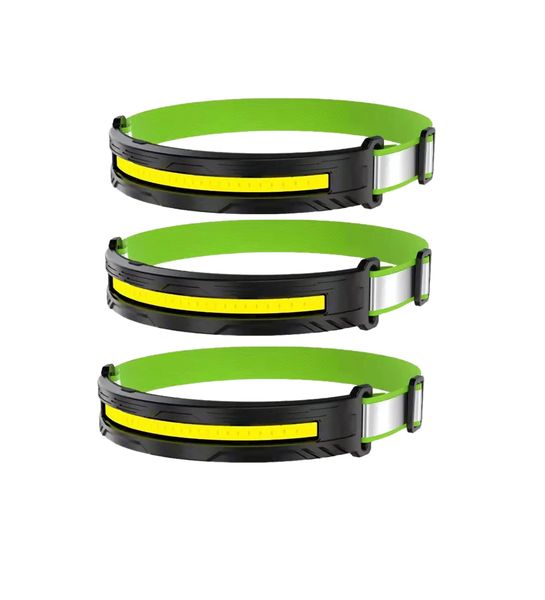 3 Pieces Rechargeable Multi-Level Dimming LED Headlamp