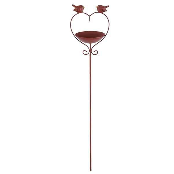 Garden Decorative Bird Bath On Rod Standing Bird Drinker Water Point -115cm