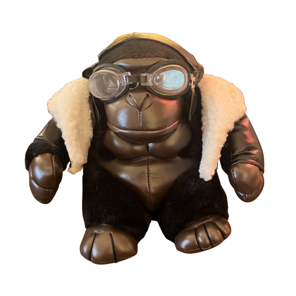 Aviator Gorilla Plush Toy - Pilot Style