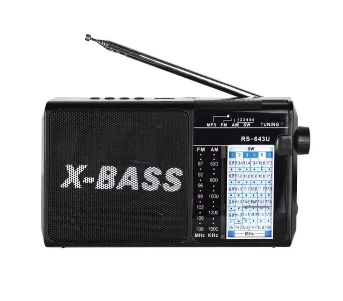 1-6 band Portable Radio with torch light, Rechargeable, dc jack RS-643U