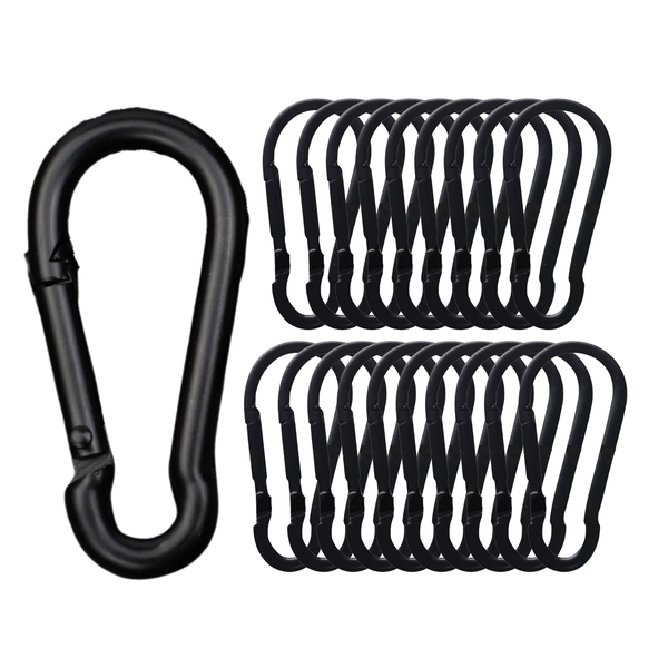 Arfast - 5cm 90kg Carabiner Clip Snap Hook for Outdoor - 20 Pack