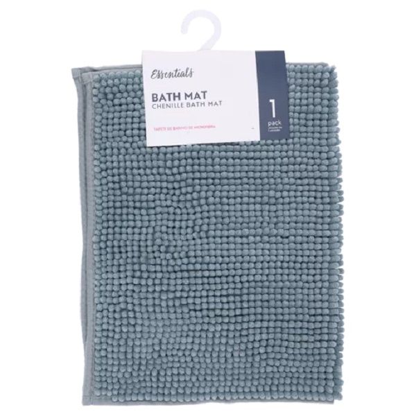 Teal Chenille Bath Mat 40 x 60cm