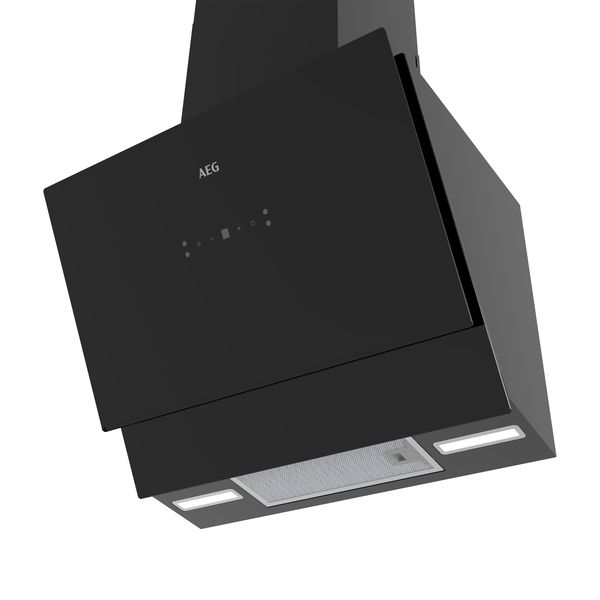 AEG 60cm Inclined Cooker Hood - Black Glass