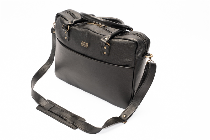 Rick Laptop Bag - 100% Genuine Leather - Detachable Shoulder Strap