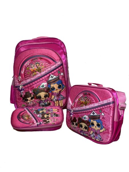 L.O.L Surprise! 3-in-1 Backpack &amp; Trolley Bag Set - Purple