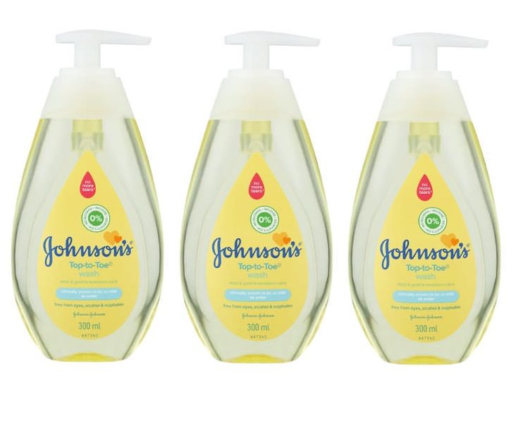 Johnson's - Top to Toe Bath Wash (3 x 300ml)