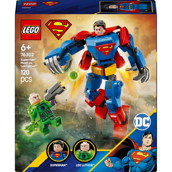 LEGO® DC Superman™ Mech vs. Lex Luthor™ Super Hero™ Toy Figure Playset 76302