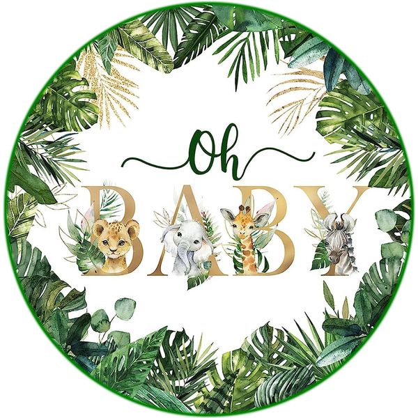 Oh Baby Round Wooden Vinyl Signage 63cm