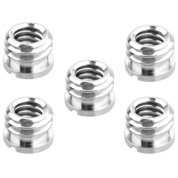 5 Pack 1/4 inch to 3/8 inch Standard Adapter Ball Head Video Stand
