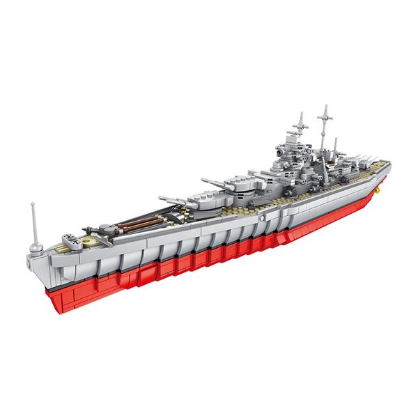 Panlos Bismark Class Battleship Building Blocks 1602 Pieces - 66cm Long